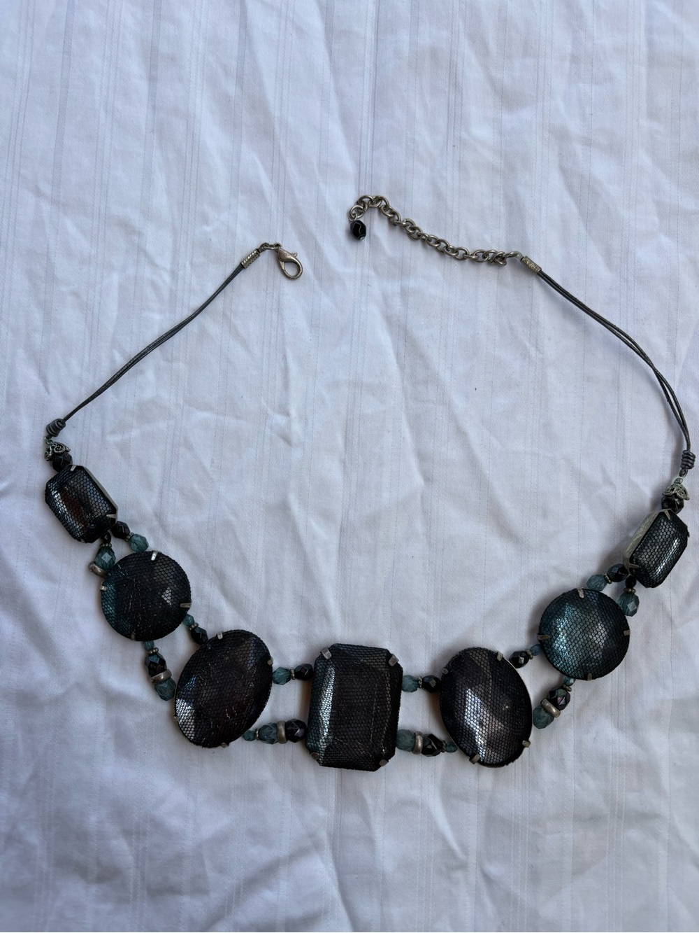 Black Statement Beaded Necklace - Women Jewelry